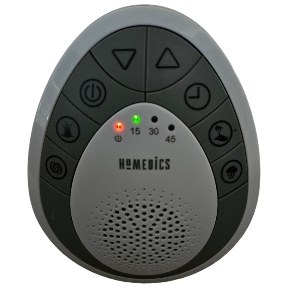 Homedics Sound Spa Mini White Noise Portable Sound Machine W/Timer & Stand